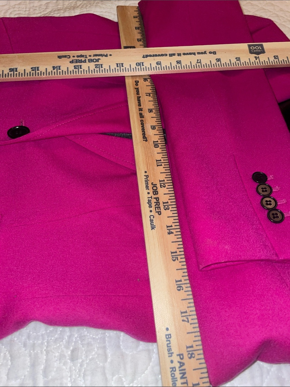 Barbie Pink 99%Wool 1 Button Lined Blazer. Size 4. - Picture 10 of 10